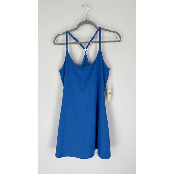 Max Studio Performance Womens Solid Athletic Gym Dress Size Medium Blue NWT - Picture 1 of 10